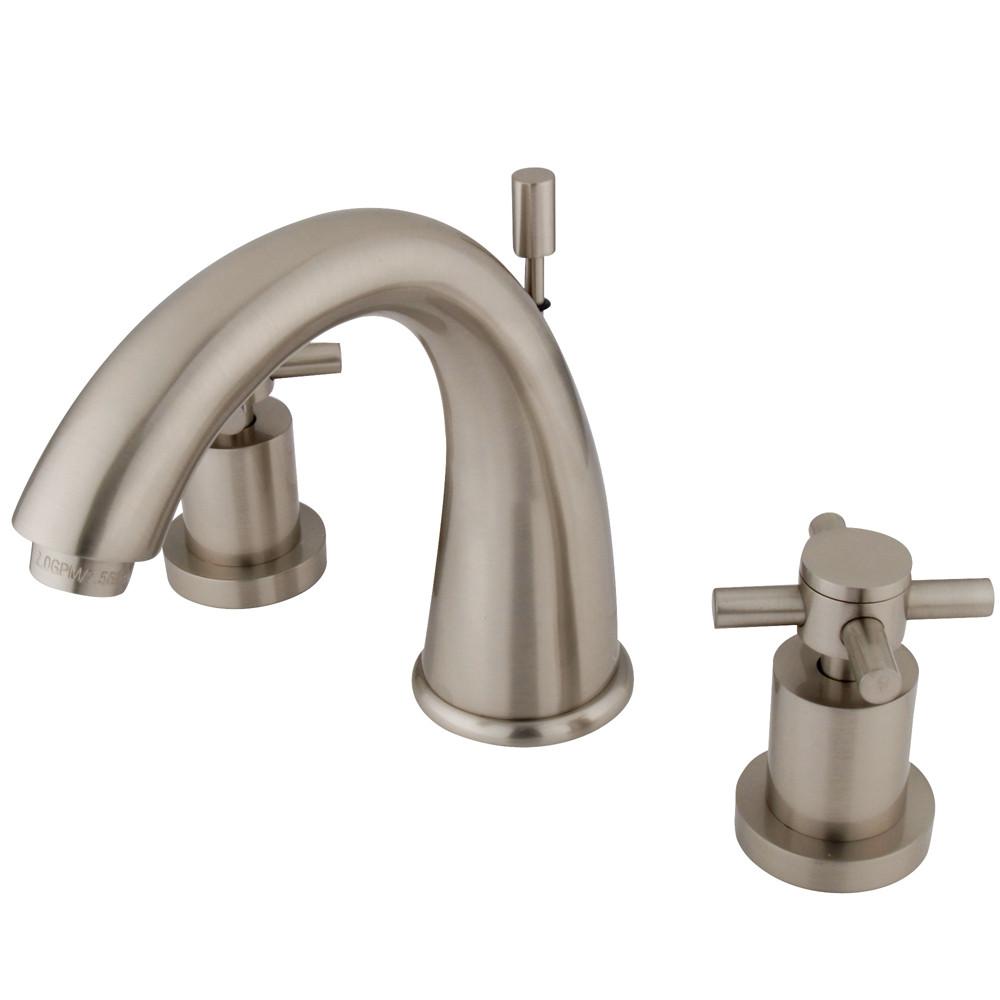 Satin Nickel Two Handle Widespread Bathroom Faucet w/ Brass Pop-Up KS2968DX