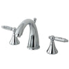 Kingston Brass Chrome 2 Handle Widespread Bathroom Faucet w Pop-up KS2971GL