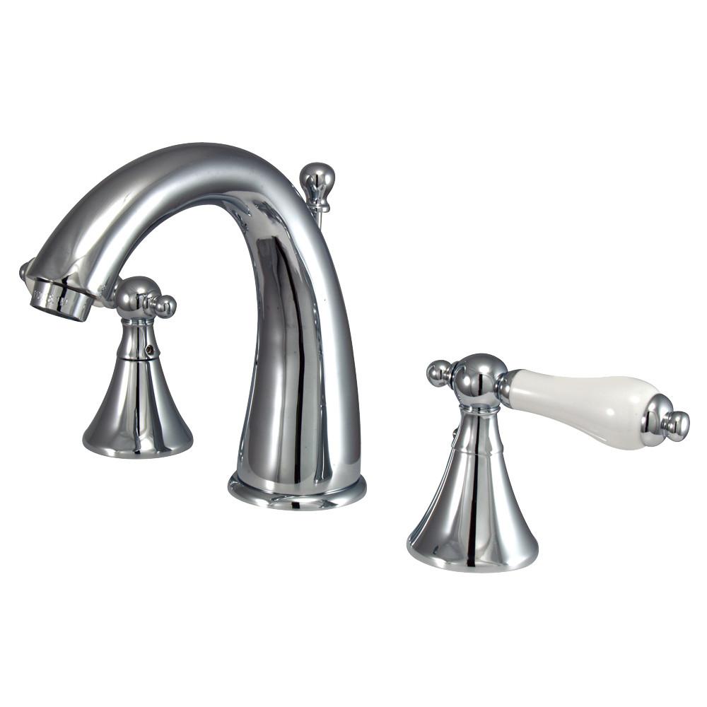 Kingston Brass Chrome 2 Handle Widespread Bathroom Faucet w Pop-up KS2971PL