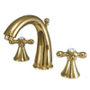 Kingston Polished Brass 2 Handle Widespread Bathroom Faucet w Pop-up KS2972AX