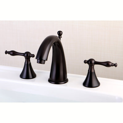 Kingston Oil Rubbed Bronze 2 Handle Widespread Bathroom Faucet w Pop-up KS2975NL