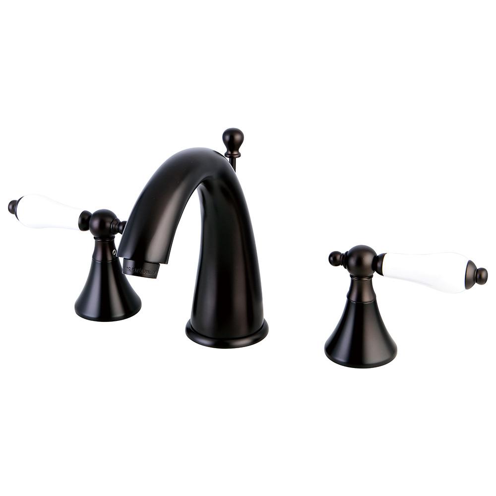 Kingston Oil Rubbed Bronze 2 Handle Widespread Bathroom Faucet w Pop-up KS2975PL