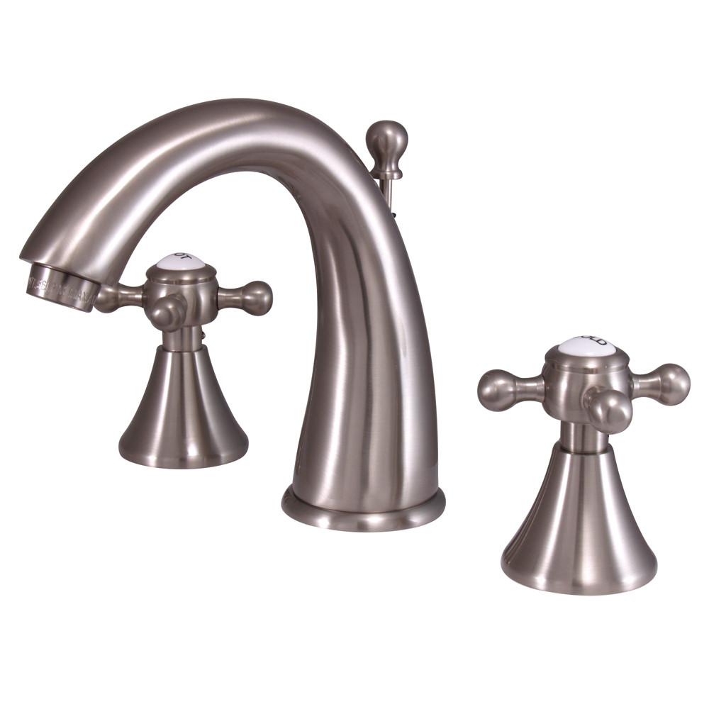Kingston English Country Satin Nickel Widespread Bathroom Faucet KS2978BX