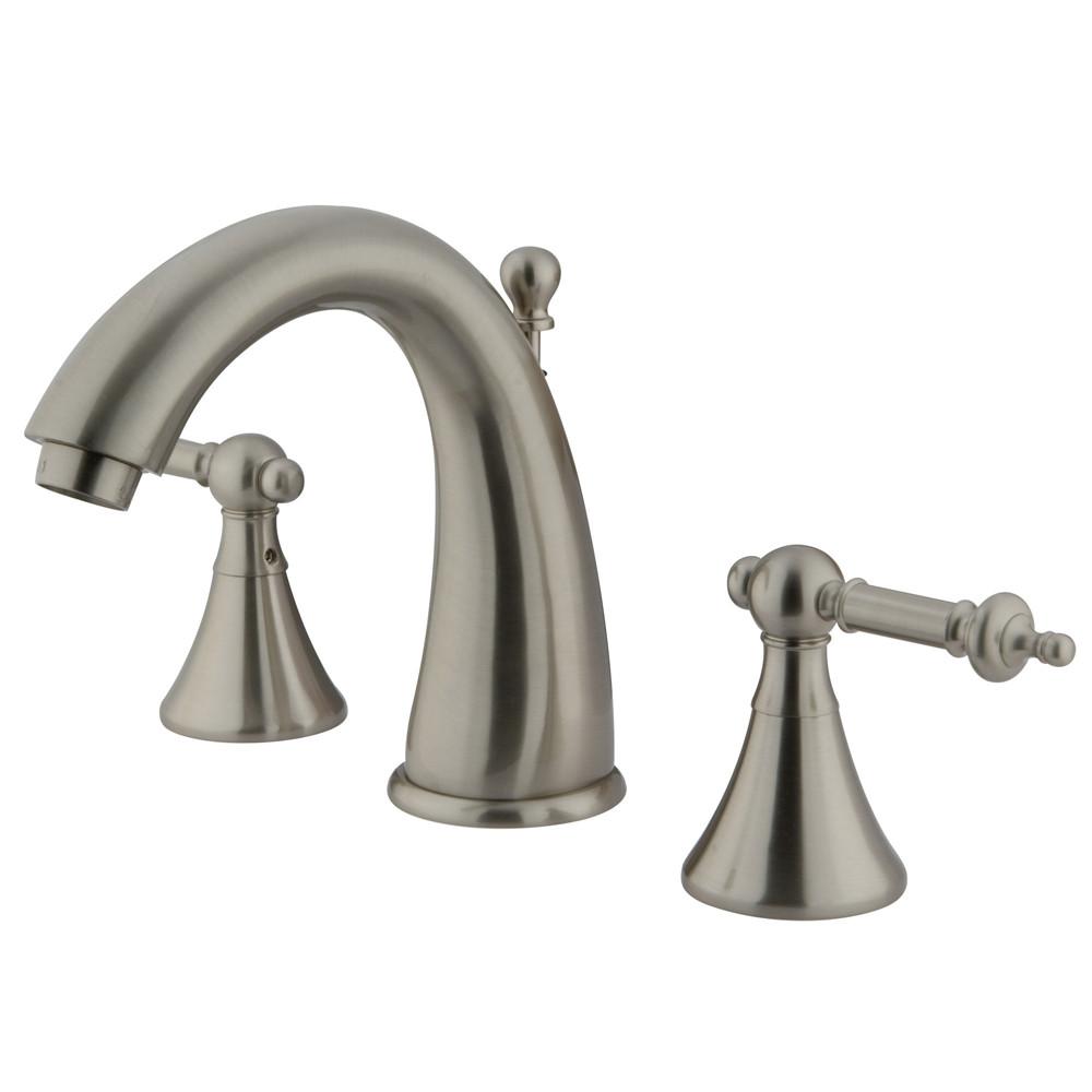 Kingston Satin Nickel 2 Handle Widespread Bathroom Faucet w Pop-up KS2978TL