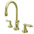 Kingston Polished Brass 2 Handle Widespread Bathroom Faucet w Pop-up KS2982AL