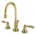 Kingston Polished Brass NuFrench widespread Bathroom faucet w/ pop up KS2982DFL