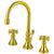 Kingston Polished Brass 2 Handle Widespread Bathroom Faucet w Pop-up KS2982KX