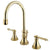 Kingston Polished Brass 2 Handle Widespread Bathroom Faucet w Pop-up KS2982TL
