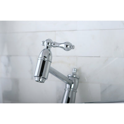 Kingston Brass Metal Lever Handle Chrome Kitchen Pot Filler Faucet KS3101AL