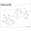 Kingston Brass Lever Handle Satin Nickel Kitchen Pot Filler Faucet KS3108AL