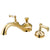 Kingston Brass Polished Brass Royale Two Handle Roman Tub Filler Faucet KS3332FL