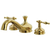 Kingston Polished Brass Heritage Two Handle Roman Tub Filler Faucet KS3332NL