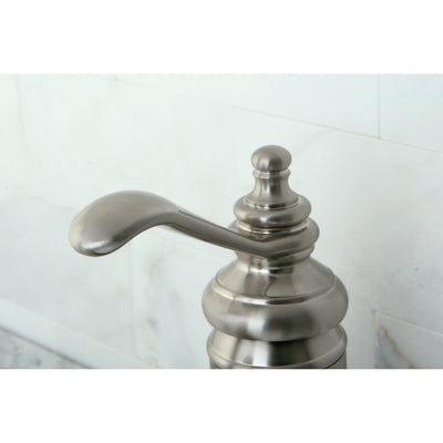 Kingston Satin Nickel Templeton One Handle Bathroom Faucet W/Push Drain KS3408TL