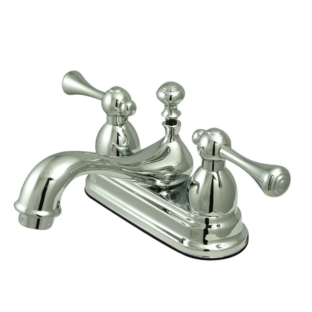 Kingston Brass Chrome 2 Handle 4" Centerset Bathroom Faucet w Pop-up KS3601BL