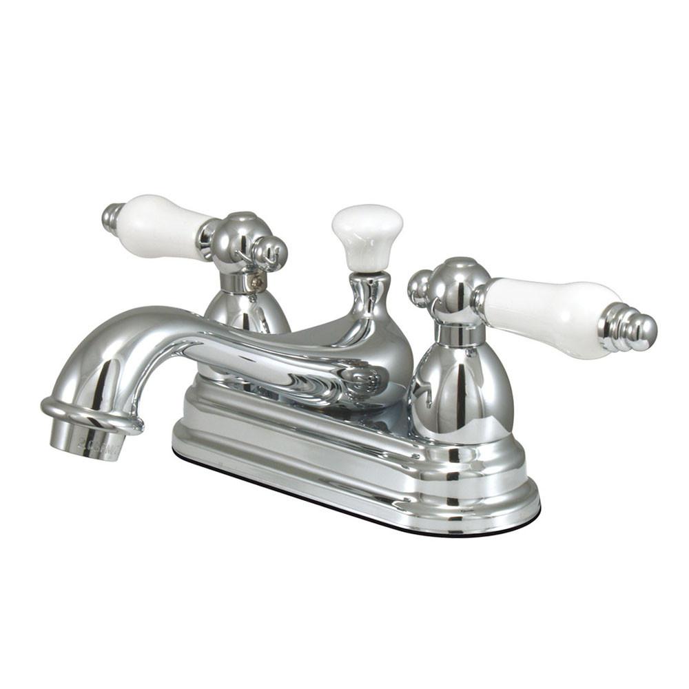 Kingston Brass Chrome 2 Handle 4" Centerset Bathroom Faucet w Pop-up KS3601PL