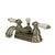 Kingston Satin Nickel 2 Handle 4" Centerset Bathroom Faucet w Pop-up KS3608PL