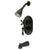Kingston Oil Rubbed Bronze Thermostatic Tub and Shower Combo Faucet KS36350AL