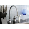 Kingston Chrome Single Handle Widespread Kitchen Faucet with Sprayer KS3811PL