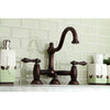 Kingston Oil Rubbed Bronze 2 Handle 8" Widespread Bathroom Faucet KS3915AL