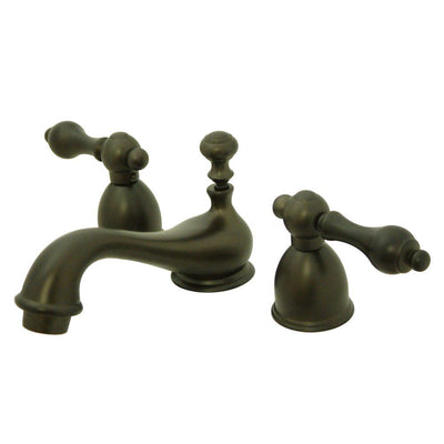 Kingston Oil Rubbed Bronze Mini widespread Bathroom Lavatory Faucet KS3955AL