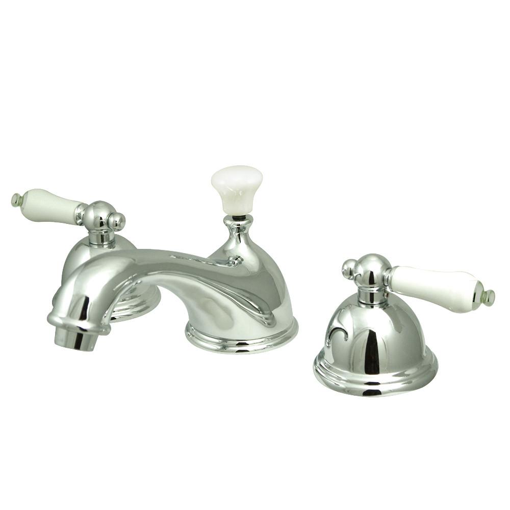 Kingston Brass Chrome 2 Handle Widespread Bathroom Faucet w Pop-up KS3961PL