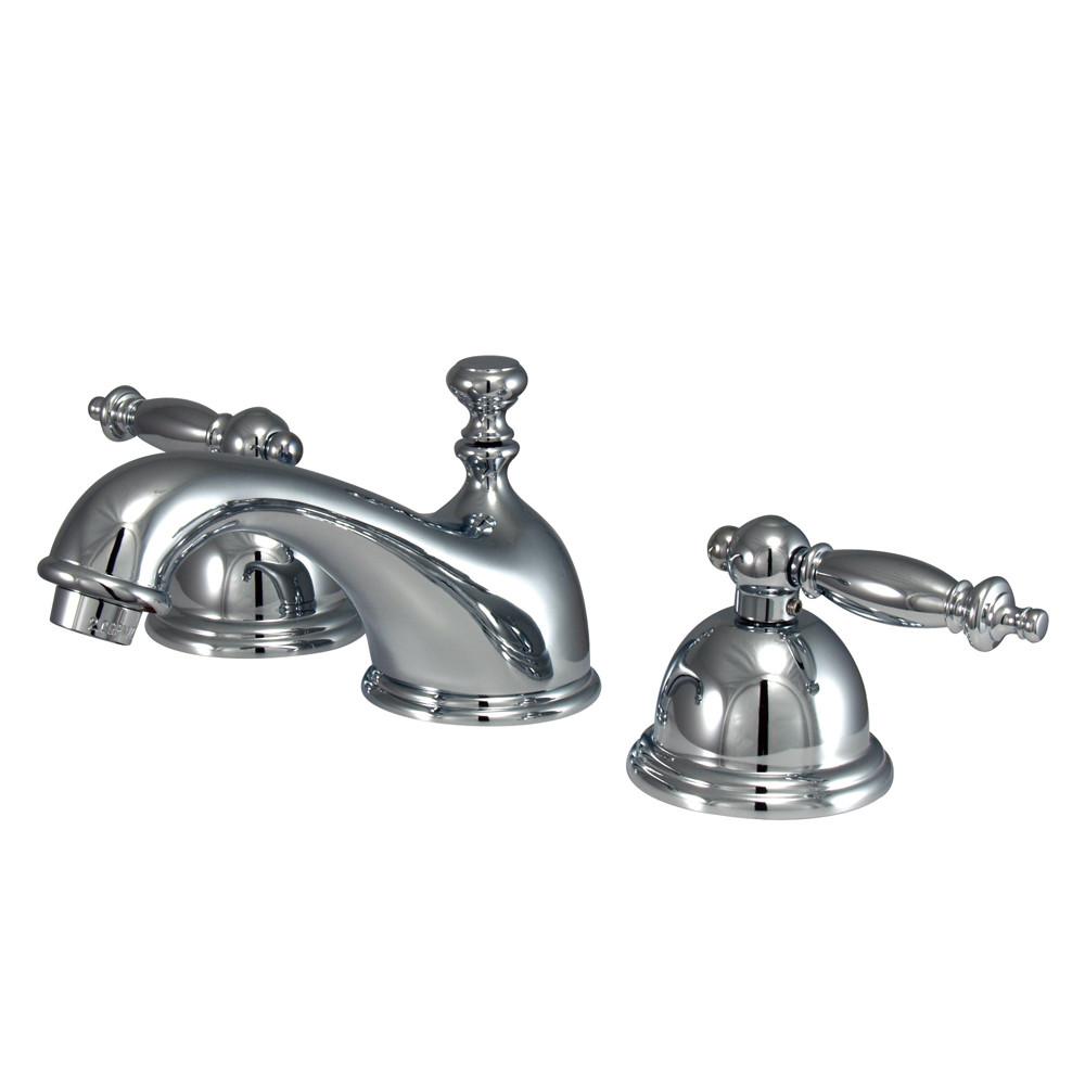 Kingston Chrome Templeton Widespread Bathroom Faucet With Brass Pop-Up KS3961TL