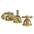 Kingston Polished Brass 2 Handle Widespread Bathroom Faucet w Pop-up KS3962AX
