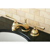 Kingston Silver Sage Polished Brass Widespread Bathroom Lavatory Faucet KS3962ZL
