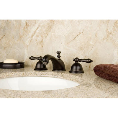 Kingston Oil Rubbed Bronze 2 Handle Widespread Bathroom Faucet w Pop-up KS3965AL