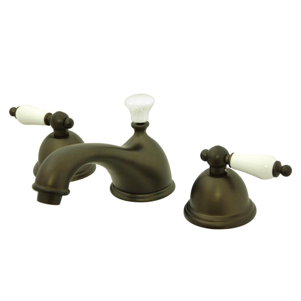 Kingston Oil Rubbed Bronze 2 Handle Widespread Bathroom Faucet w Pop-up KS3965PL