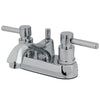 Chrome Two Handle Centerset Bathroom Faucet w/ Brass Pop-Up KS4261DL