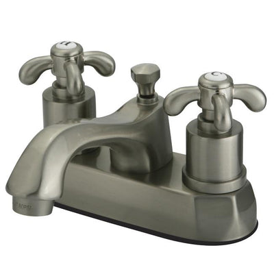 Kingston Satin Nickel French Country 4" Center Set Bathroom Faucet KS4268TX
