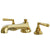 Kingston Polished Brass Metropolitan Two Handle Roman Tub Filler Faucet KS4302HL