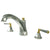 Kingston Chrome / Polished Brass Roman 2 Handle Roman Tub Filler Faucet KS4324HL