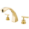 Kingston Brass Polished Brass Manhattan roman tub filler faucet KS4362CML