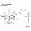 Kingston Brass KS4368ZX 2 Handle Roman Tub Filler Satin Nickel