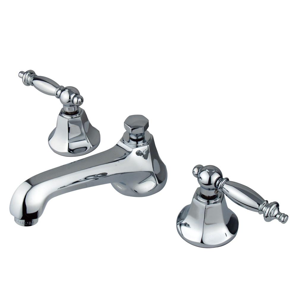 Kingston Brass Chrome 2 Handle Widespread Bathroom Faucet w Pop-up KS4461TL