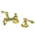 Kingston Polished Brass 2 Handle Widespread Bathroom Faucet w Pop-up KS4462AL