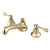 Kingston Polished Brass 2 Handle Widespread Bathroom Faucet w Pop-up KS4462BL