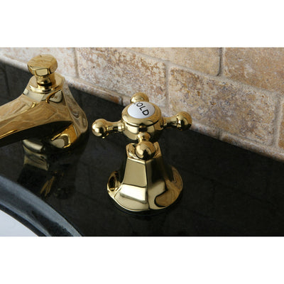 Kingston Polished Brass 2 Handle Widespread Bathroom Faucet w Pop-up KS4462BX