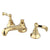 Kingston Polished Brass 2 Handle Widespread Bathroom Faucet w Pop-up KS4462FL