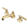 Kingston Polished Brass 2 Handle Widespread Bathroom Faucet w Pop-up KS4462GL