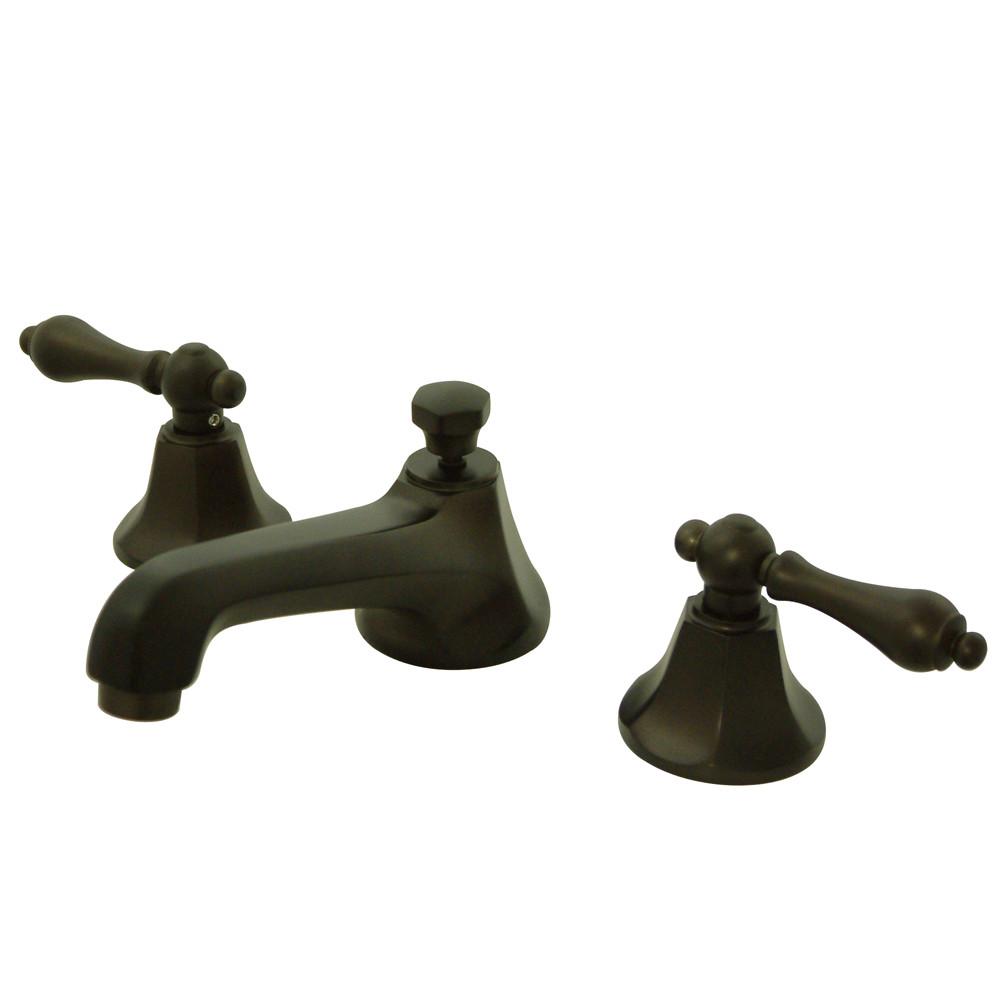 Kingston Oil Rubbed Bronze 2 Handle Widespread Bathroom Faucet w Pop-up KS4465AL