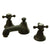 Kingston Oil Rubbed Bronze 2 Handle Widespread Bathroom Faucet w Pop-up KS4465BX