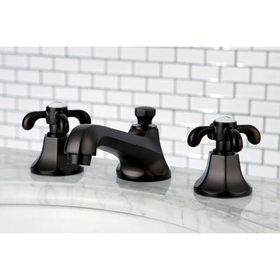 Kingston Oil Rubbed Bronze French Country Widespread Bathroom Faucet KS4465TX