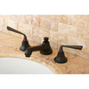 Kingston Silver Sage Oil Rubbed Bronze Widespread Bathroom Faucet KS4465ZL