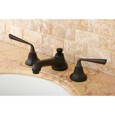 Kingston Silver Sage Oil Rubbed Bronze Widespread Bathroom Faucet KS4465ZL