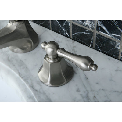 Kingston Satin Nickel 2 Handle Widespread Bathroom Faucet w Pop-up KS4468AL