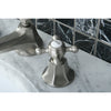 Kingston Satin Nickel 2 Handle Widespread Bathroom Faucet w Pop-up KS4468BX