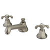 Kingston Brass Satin Nickel French Country Widespread Bathroom Faucet KS4468TX